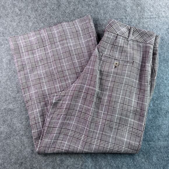 Anthropologie Maeve Women's 12 Pleated Plaid Trousers - Picture 4 of 8